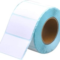 Étiquettes thermiques directes en PVC enduites d'usine 60mm * 55mm étiquettes d'expédition adhésives code à barres de supermarché étanche à l'huile de l'eau