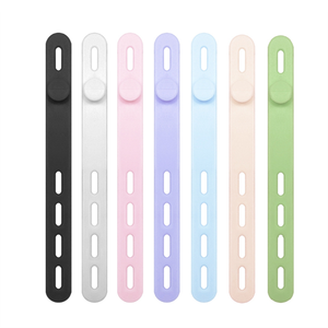 Cable Ties Silicone Cable Organizer Tie Reusable <b>Cord</b> with High <b>Elasticity</b> Adjustable Anti-Lost Soft Rubber Strap Holder - Product Image 5