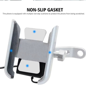 Dudukan Ponsel Anti Air dari Aluminium Alloy dengan Pengisi Daya USB untuk Sepeda Motor dan Sepeda - Product Image 2