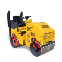 Rouleau vibratoire à double tambour IDEAL, 2 tonnes, moteur diesel, haute efficacité, 9HP/13HP, garantie de 2 ans