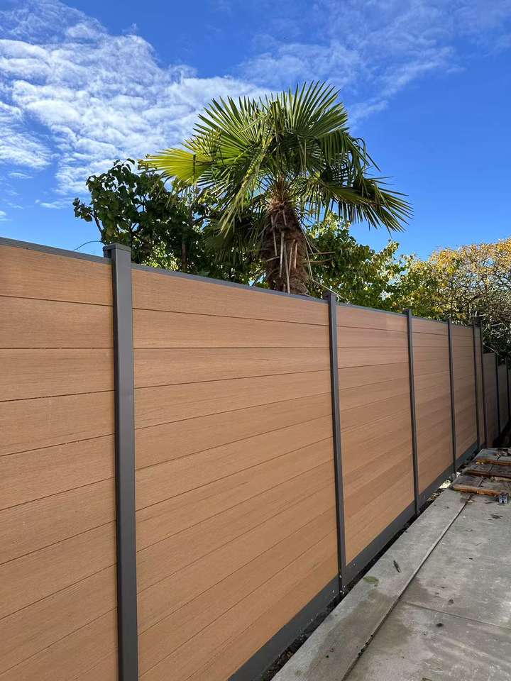 Curated visual reference: Wpc Fence Panel With Snap Lock System Textured Privacy Screen Photo Inspiration
