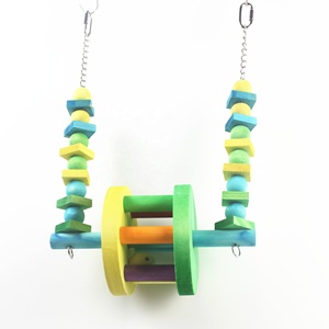Animali domestici fornisce blocchi di legno naturali giocattoli da masticare per uccelli pappagalli gabbia mordono uccelli pappagallo giocattolo - Product Image 5