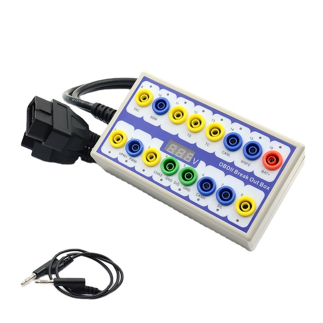 OBDII OBD2 Breakout Box Car OBD 2 Break Out Box Car Protocol Detector Auto Can Test Box Automotive Connector Car-detector