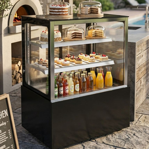 Vetrina Refrigerata Commerciale per Esposizione Torte, Espositore Refrigerato da Banco per <span class=keywords><strong>Pasticceria</strong></span> - Product Image 1
