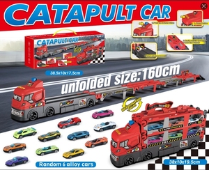 Catapulte Conteneur Camion Pliant Modèle De Voiture Jouets Enfants Camion Matel Voiture Déformation Pliant Piste Éjection Moulé Sous Pression Ensemble De Voiture - Product Image 3