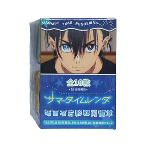 Lot de 12 boîtes de collection de badges carrés <span class=keywords><strong>à</strong></span> double paillettes, thème Anime Yingchang Guogu Summer Time Rendering Scene Shot, en boîte mystère, vente en gros - Product Image 3
