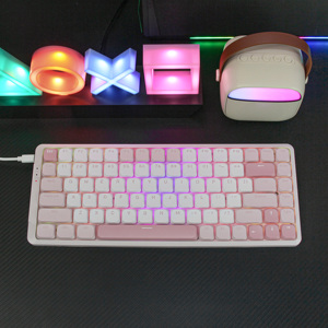 Nuevo Teclado Mecánico Inalámbrico USB Mini, Ergonómico, con Teclas Retro Intercambiables, Retroiluminación LED, para PC y Oficina, Intercambiable en Caliente - Product Image 2