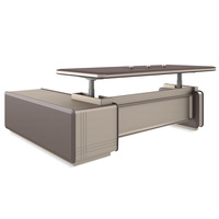 Set Scrivania e Sedia Direzionale in MDF di Lusso Leggero OEM, Arredamento Ufficio Ergonomico all'Ingrosso