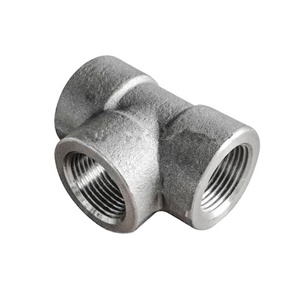 Accesorios de Tubería Galvanizados por Inmersión en Caliente Forjados ASME B16.11, Conexión en T Reductora Roscada NPT de 3000LB para Líneas de Unión BSPP BSPT NPT - Product Image 1