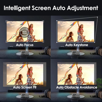 X5 2025 Nouvelle Version 1080P 4K 800 ANSI LUMENS Projecteur LED LCD Portable pour Home Cinéma Android 13 Smart WiFi