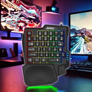 Jedel 35 touches RGB Portable Mini <span class=keywords><strong>clavier</strong></span> de jeu optique filaire accessoire à <span class=keywords><strong>une</strong></span> <span class=keywords><strong>main</strong></span> pour les joueurs nouveauté - Product Image 6