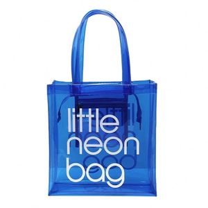 Transparent Candy Color PVC Waterproof Shopping <b>Bag</b> <b>Beach</b> <b>Bag</b> Female Casual Shoulder <b>Bag</b> - Product Image 1