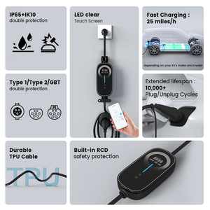 Chargeur portable Ev Véhicule <span class=keywords><strong>électrique</strong></span> <span class=keywords><strong>de</strong></span> haute qualité Niveau 2 Chargeur rapide Type1 Ev Portable Smart AC Home Ev Stations <span class=keywords><strong>de</strong></span> charge - Product Image 2