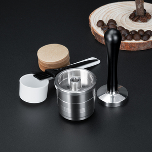 1Pod 1Tamper Set <span class=keywords><strong>Capsule</strong></span> de Café Réutilisable avec Couvercle Compatible avec la Machine à Café <span class=keywords><strong>ILLY</strong></span> X1 X9 X7.1 Y5 Y3 Y1.1 Y3.2 Y9 - Product Image 1