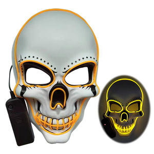 Maschera LED a Forma di Teschio per Halloween, Ricaricabile, in PVC, per Feste a Tema <span class=keywords><strong>Horror</strong></span> - Product Image 6