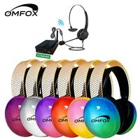 Derniers écouteurs sans fil à clip d'oreille avec LED lumineuse, Qualcomm, pour Silent Disco, faible latence, ENC, APT-X, pour diffusion, TV, cinéma, camping