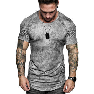 Camisetas de entrenamiento para hombre, camisa de manga corta, blusa lisa con diseños de impresión personalizados, impresión por sublimación, OEM - Product Image 1