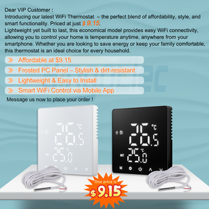 EU/UK PC Frosted <strong>Switch</strong> Smart Home Use 16A Wifi/Zigbee Touch Lcd Screen Thermostat Temperature <strong>Controller</strong> with <strong>3</strong>-meter <strong>Sensor</strong> - Product Image 3