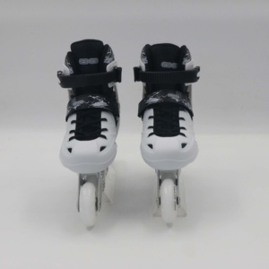 Patins à roues alignées en PU blanc professionnel avec <span class=keywords><strong>châssis</strong></span> en aluminium clignotant freestyle léger pour une utilisation en extérieur prix d'usine - Product Image 2