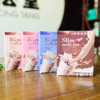Thé au lait minceur biologique de marque propre pour adultes - Boîte de remplacement de repas pour brûler les graisses et perdre du poids
