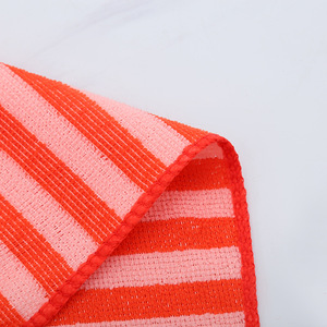 Striped <b>Microfiber</b> Kitchen <b>Towel</b> Rectangle Oil Absorbing Stain Removing Thickened For Kitchen Use - Product Image 4