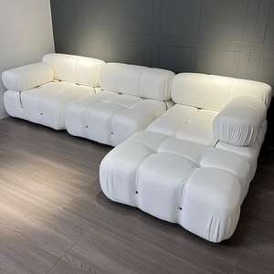 Sofá Modular de Compresión Chameleon Mario, Estilo Italiano Minimalista para Sala de Estar, Color Crema - Product Image 3