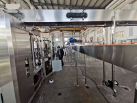 Ligne de remplissage d'eau pure en bouteilles PET entièrement automatique 1000 bph, pneumatique/électrique, haute précision, avec moteur et contrôle PLC, économe en énergie