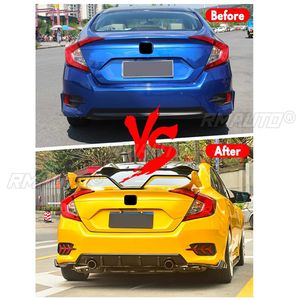 High Quality <b>Car</b> Rear Bumper Lip <b>Diffuser</b> Spoiler <b>for</b> Honda <b>for</b> Civic Sedan 2016 2017 Rear Bumper Lip Body Kit Splitter <b>Diffuser</b> - Product Image 6