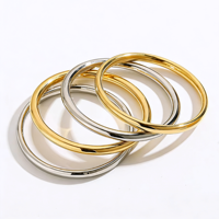 Bracelet pour femme en acier inoxydable plaqué or 18 carats, anti-ternissement, élégant, bijoux, bracelets
