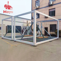 Maison modulaire préfabriquée de 20 pieds, structure en acier, maison conteneur amovible, cadre en kit pour bâtiment de bureau ou usage extérieur