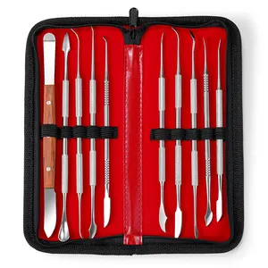 Metal Clay Sculpting Pottery Sculpture Tools Dental Waxing Instruments 10PCS Wax Carving Tools Kit for Double Ended DIY Waxing