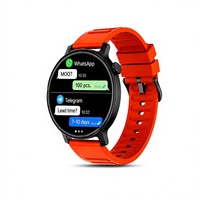 [Reloj Inteligente con Doble Aplicación WhatsApp + Telegram] Pantalla Redonda IPS de Gran Tamaño para Llamadas, Resistente al Agua, con Monitoreo de Salud y Batería de Larga Duración