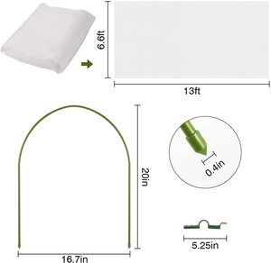 Invernadero de jardín con marco metálico y malla antimosquitos, cubierta ecológica para plantas, mini túnel de cultivo con plantas de jardín - Product Image 2