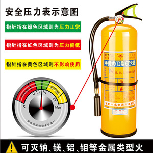 Extintor de Incendios Metálico Tipo D Mfz/d de 4 kg con Polvo Seco para Magnesio, Sodio, Potasio, Calcio y Litio - Product Image 4