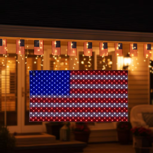 Guirlandes lumineuses LED en plastique pour la fête de l'Indépendance américaine, décoratives, IP44, avec alimentation AC 24V, lumières du 4 juillet pour dîner à thème - Product Image 6