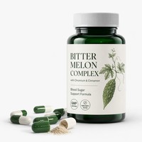 Kapsul Suplemen Herbal OEM ODM Dewasa dari Pare Pahit, Kayu Manis, dan Kromium untuk Mendukung Imunitas & Manajemen Energi