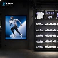 Layar Persegi 52,3 Inci Kecerahan Tinggi untuk Karya Seni, Ukuran Garis Besar 975*975, Layar LCD Persegi, Signage dan Layar Digital Android