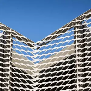 铝网面板天花板系统扩展网格天花板与开放和透明的视觉