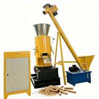 Granulateur de sciure professionnel 500 kg/h avec boîtier de commande intégré, machine à granulés de biomasse 37 kW pour usine
