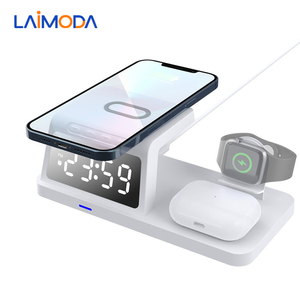 Sạc không dây nhanh LAIMODA, đế sạc, đèn bàn để bàn, trạm sạc nhanh 3 trong 1 cho điện thoại - Product Image 1