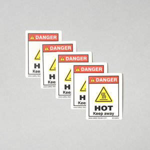 Autocollant de sécurité triangulaire d'avertissement de surface chaude, étiquette de danger de haute température, signalisation de danger thermique pour machines industrielles - Product Image 6