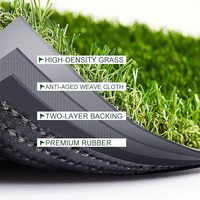 Césped Artificial Resistente al Agua con Altura de Pelo Personalizable para Jardín, Patio Trasero, Campo Deportivo y Paisajismo