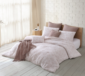 Ensemble de literie 8 pièces style Ferme Moderne, beige, texture gaufrée, tissu doux lavé, pour chambre principale et chambre <span class=keywords><strong>d</strong></span>'amis - Product Image 1