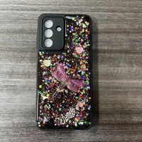 Étui de téléphone PC avec paillettes papillon pour Samsung A57 A37 A27 A18 A08, coque de téléphone TPU brillante pour TECNO Pop9 Spark50 Pova7 Spark30c