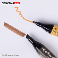 GENVANA OEM ODM Vente en gros – Lot de 60 marqueurs d'art à double pointe à l'alcool – Prix usine en gros – Marqueurs à double tête pour le dessin