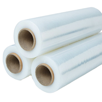 Rollo de envoltura elástica LLDPE de 50cm * 18mic de alta calidad, película de polietileno PE Soluble en agua, embalaje de 500mm de ancho, Impresión de logotipo personalizado