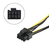 Cable de alimentación SATA de 8 pines a 15 pines Conector de alimentación SATA Cable adaptador de alimentación para alimentación de tarjeta de vídeo de ordenador