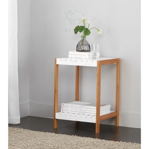 <b>Bamboo</b> Wooden 2-Tier End <b>Table</b> - Product Image 3