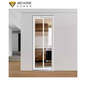 <span class=keywords><strong>Porte</strong></span> PT <span class=keywords><strong>coulissante</strong></span> et battante-Cadre en aluminium avec verre transparent pour intérieurs modernes de salle de bains et de toilettes - Product Image 3