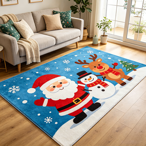 <span class=keywords><strong>Tappeto</strong></span> Natalizio Rosso e Bianco per <span class=keywords><strong>Soggiorno</strong></span>, Morbido, <span class=keywords><strong>Lavabile</strong></span> <span class=keywords><strong>in</strong></span> <span class=keywords><strong>Lavatrice</strong></span>, con Base <span class=keywords><strong>in</strong></span> Silicone, Pieghevole, Decorazione Festiva per la Casa - Product Image 4